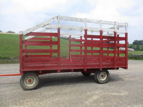 wooden hay wagon