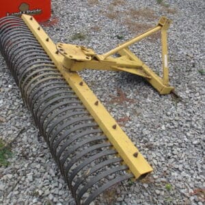 Yellow 6ft 3pt Rock Rake