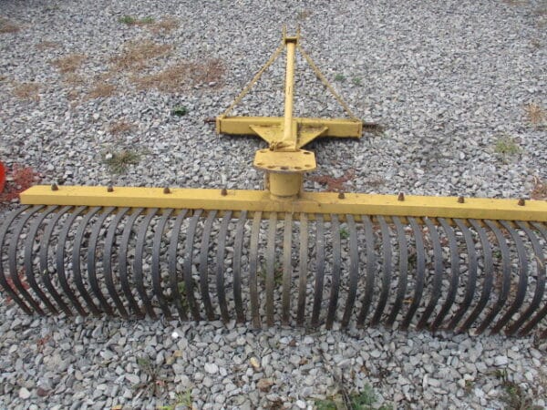 Yellow 6ft 3pt Rock Rake - Image 2