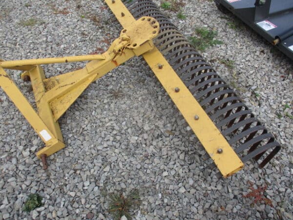 Yellow 6ft 3pt Rock Rake - Image 3